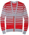 Put a little swagger in your step in this handsome Sean John striped cardigan.