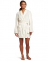 Dearfoams Women's Piped Shawl Collar Short Robe