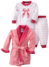 Baby Bunz Baby-girls Infant LG 3 Piece Ballet Robe and Pajama Set