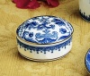 Mottahedeh Imperial Blue Small Round Box 2.5 In