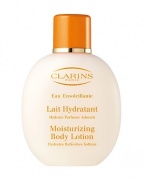 In a single step, this shimmering lotion adorns the body with the scent, the radiance and the pampered feel of the sun. Clarins Sunshine Moisturizing Body Lotion combines a wonderful uplifting fragrance with extraordinary skincare benefits to help your senses soar and leave your body feeling radiant. Rehydrates, soothes and provides comfort. Silky-smooth lotion contains plant extracts that work naturally to moisturize skin. Non-photosensitizing.