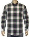 Polo Ralph Lauren Men's Plaid Classic Fit Button Down Shirt-Green/blue