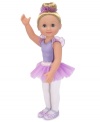 In her lovely lavender leotard and sparkly tutu, Alexa is ready to star in your little dancer's next ballet production! Her eyes open and close, her blonde hair can be styled and her arms and legs can be posed.