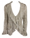 INC International Concepts Womens Marled Ruffle Sweater