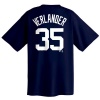 MLB Detroit Tigers Justin Verlander Name and Number T-Shirt Navy