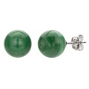 Sterling Silver 8-9mm Round Malachite Stud Earring [Jewelry]