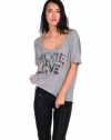 Chaser Womens Chaser More Love Tee - Oatmeal - Medium