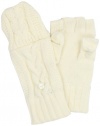 Isotoner Women's Irish Cable Flip Top Gloves