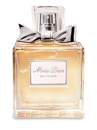 Discover Miss Dior Eau Fraîche, a dazzlingly fresh interpretation of Parisian charm and elegance. Miss Dior Eau Fraîche is a fresh chypre with bright bergamot and gardenia notes, underscored by the elegance of Indonesian Patchouli.  The Miss Dior Eau Fraîche woman has a spontaneous attitude and a natural elegance. Inspired by Christian Dior's emblematic codes: hounds tooth and the Couture bow; Miss Dior Eau Fraîche is truly fashion's finishing touch. 3.4 oz.