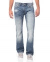 A slim boot-cut style and detailed whiskering gives these Buffalo Jeans a unique look you can call your own.