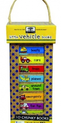 green start book towers: little vehicle books (10 Chunky Books Made from 98% Recycled Materials) (Green Start Books)