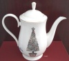 Lenox Jeweled Christmas Tree Coffeepot with Lid New Made in USA