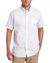 Nautica Men's Short Sleeve Wrinkle Resistant Mini Plaid Woven