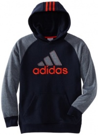 Adidas Boys 8-20 Youth Home Run Hoodie, Dark Navy/High Energy, Large