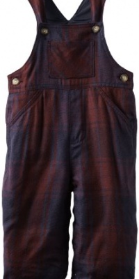 Hartstrings Baby-boys Infant Plaid Overalls, Navy, 12 Months