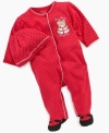 This Christmas footie and hat set by Little Me will have baby looking sweeter than the sugarplums dancing in her head.