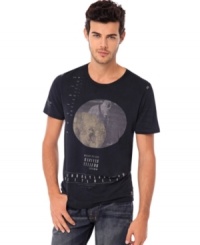 Elevate your casual wear with Buffalo David Bitton's graphic take on the iconic crew neck t-shirt