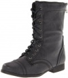 Steve Madden Jcablee Lace-Up Boot (Little Kid/Big Kid),Black,1 M US Little Kid