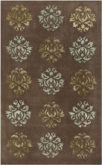 Area Rug 2x3 Rectangle Transitional Brown-Tan Color - Surya Tamira Rug from RugPal