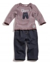 GUESS Tee Shirt and Pants Set, NAVY (6/9M)