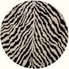 Area Rug 7x7 Round Animal Inspirations Zebra Color - Momeni Serengeti Rug from RugPal