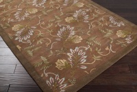 Area Rug 3x5 Rectangle Country & Floral Brown Color - Surya Goa Rug from RugPal