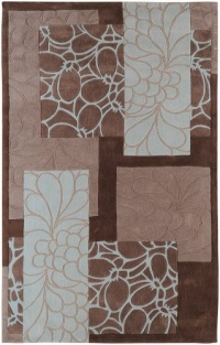 Area Rug 5x8 Rectangle Transitional Mushroom Color - Surya Cosmopolitan Rug from RugPal