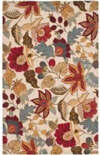 Area Rug 8x10 Rectangle Country & Floral Ivory - Multi Color Color - Safavieh Blossom Rug from RugPal