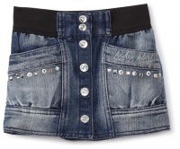 Baby Phat - Kids Girls 2-6x Little Denim Bubble Skirt, Blue, 6