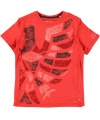 Guess Painted Stripes T-Shirt (Sizes 8 - 20) - red, 20