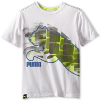 Puma - Kids Boys 8-20 Pixel Tee, White, Medium