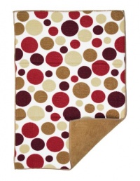 Ritz Polka Dot Reversible Microfiber Dish Drying Mat, Paprika