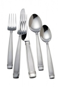 R+B Everyday Durham Matte 18/0  Stainless Steel 45 Piece Flatware Set, Service for 8