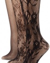 Nine West Women's 3 Pack Floral Net Trouser Socks