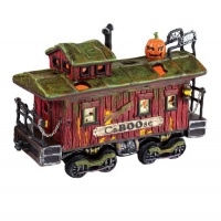 Halloween Snow Village from Department 56 Haunted Rails Caboose