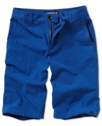 He'll be strutting his stuff in style with these classic Quiksilver checkered shorts.