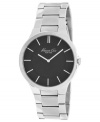 A classic structured steel men's watch with a striking minimalist dial.