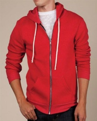 Alternative Men's Rocky Zip Hoodie, Red, Small