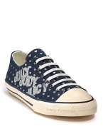 Juicy Juicy Juicy says it all with these playful, printed canvas shoes featuring elastic laces and rubber cap toes.