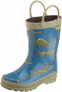 Hatley Boys 2-7 Children's Blue Dino Rubber Boot, Newport Blue, 12