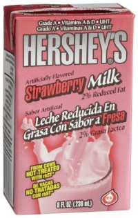 Hershey 2% Strawberry Milk, 8-Ounce Aseptic Boxes (Pack of 21)