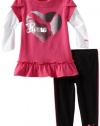 Puma - Kids Baby-Girls Newborn Promo Legging Set, Beetroot, 3-6 Months