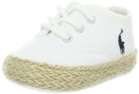 Ralph Lauren Layette Bowman Lace Espadrille,White,3 M US Infant