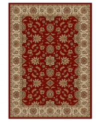 Rendered with intricate floral designs in a sumptuous red and neutral color palette, this area rug set from Kenneth Mink offers a cohesive look for your entire home. Woven of plush olefin for lasting softness and durability. Includes five rugs.