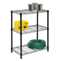 Honey-Can-Do SHF-01905 3-Tier Adjustable Shelving System, 14-Inch by 24-Inch by 30-Inch, Black