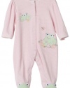 Little Me Frog Friends footie, Pink