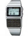 Casio #DBC610A-1A Men's Vintage Stainless Steel Band 50 Telememo Calculator Watch