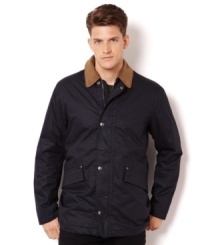 Add this barn jacket from Nautica to your fall wardrobe for a classic seasonal look.