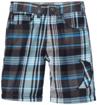 Hurley Boys 8-20 Puerto Rico Plaid Suiting Short, Cinder, 20