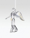 Symbolizing hope and peace, this year's graceful angel ornament is beautifully crafted in faceted crystal with gold-touched wings and 2012 engraved on her skirt, adding an optimistic shimmer to your tree.CrystalAbout 3.25H X 2WMade in Austria